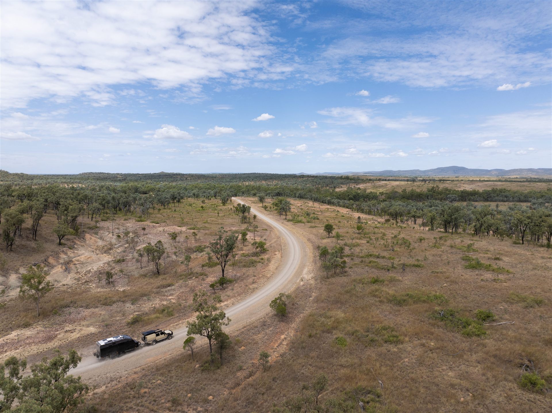 Rural landscape along the Capricorn Way, Central Highlands Queensland